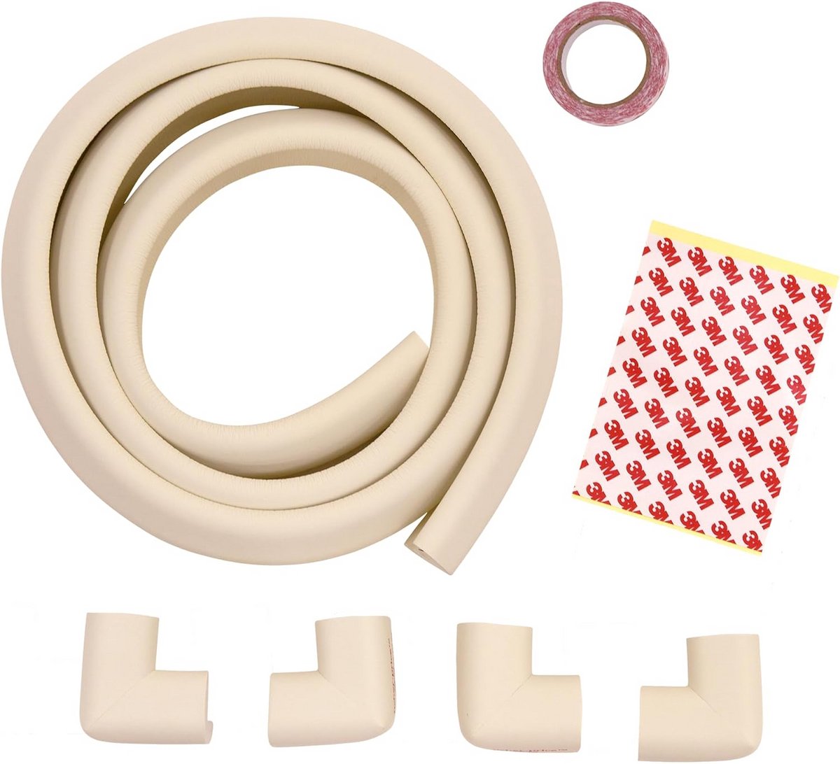Veiligheidsrand en Hoekbeschermingsset voor Baby's en Kinderen, Schuimrubber Veiligheidsstrip