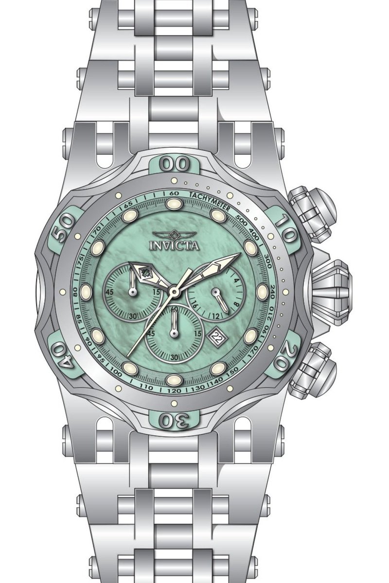 Invicta Fusion 49166 Heren Horloge - Waterdicht - Analoog - Quartz Uurwerk - Roestvrij Staal met Blauwe Wijzerplaat - 54mm