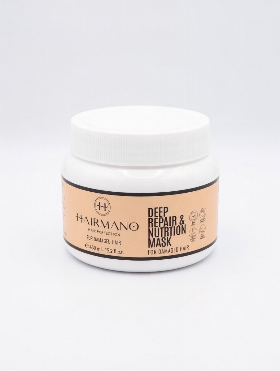 Hairmano Deep Repair & Nutrition Hair Mask – Intensief Haarmasker voor Beschadigd & Droog Haar – Professionele Haarverzorging