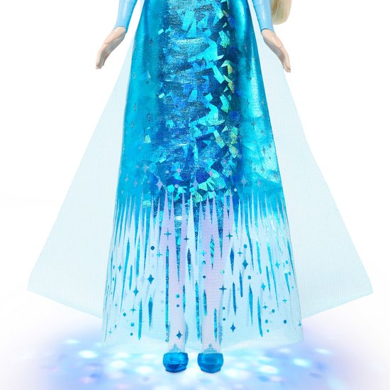 Disney Frozen Zingende Elsa modepop met lichtjes en muziek, zingt 'Let It Go' in 4 talen van Disney Frozen — afbeelding 2