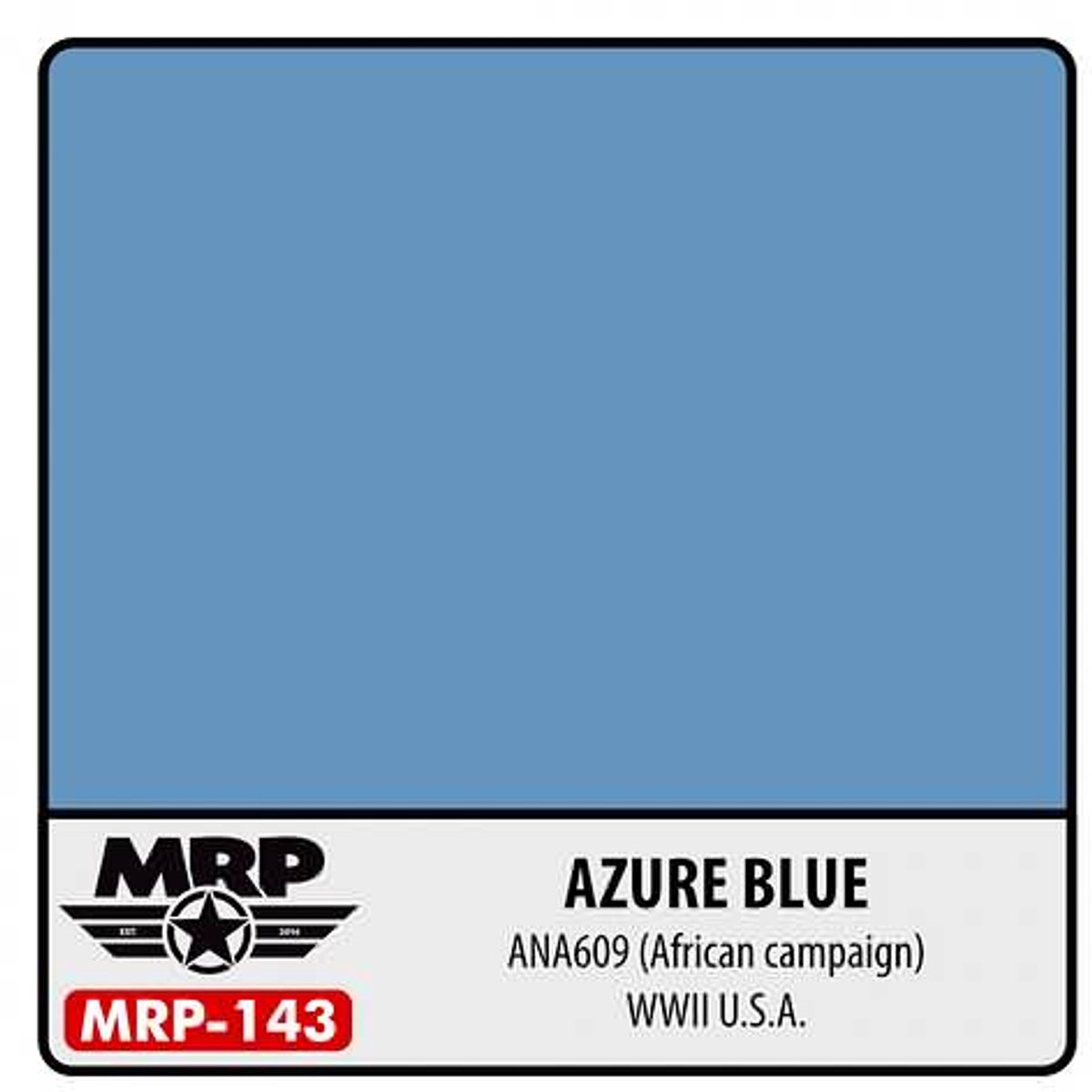 Mr. Paint MRP-143 - WWII US - Azure Blue ANA609 (African camp.) – 30 ml verf voor Airbrush & Detailwerk