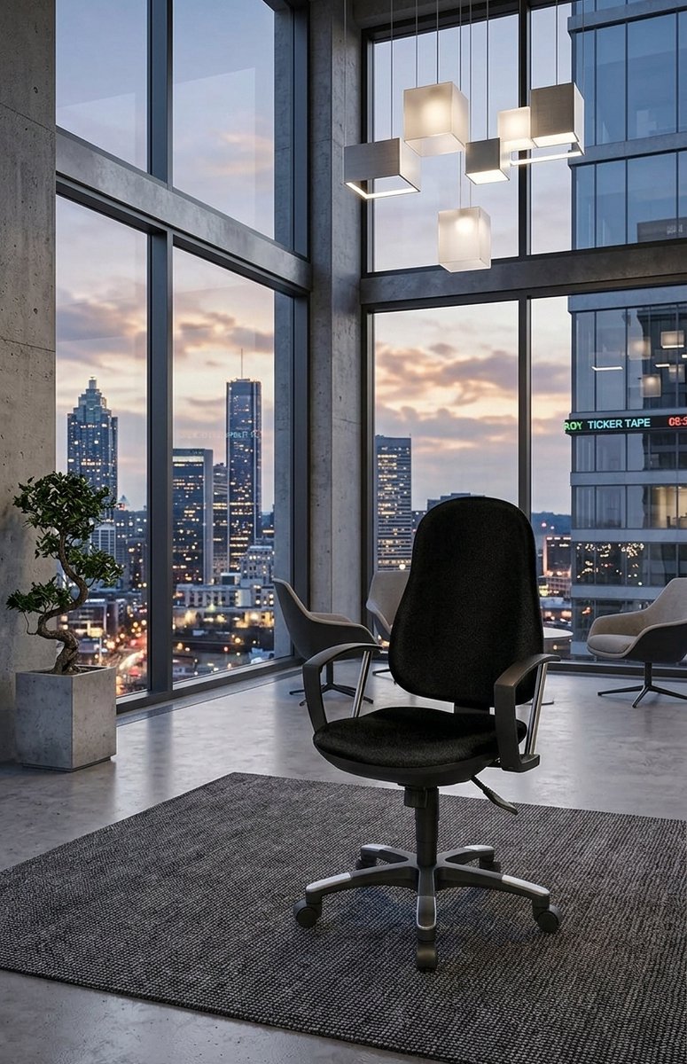Ergonomische Bureaustoel Pro Comfort Deluxe Zwart met Lendesteun en Synchroonmechanisme,Casa Serena – Afmetingen op aanvraag – Casa Dorada