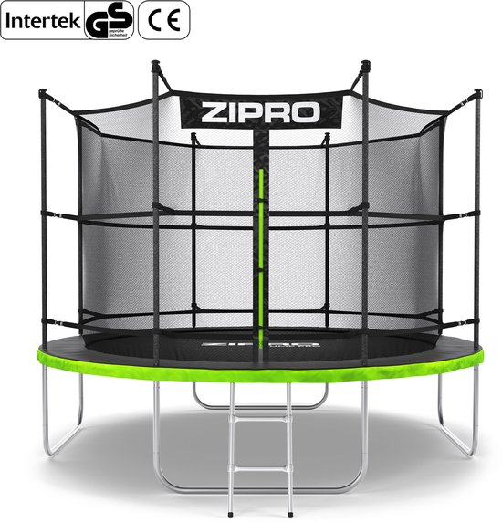ZIPRO Jump Pro IN - Trampoline - Ø312cm 10FT - Trampoline met veiligheidsnet - Voor kinderen - Inclusief Ladder - max. 150 kg
