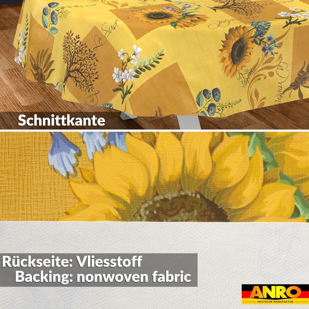 Waterafstotend Tafelkleed Zonnebloem Ovaal 220 x 140 cm Onderhoudsvriendelijk