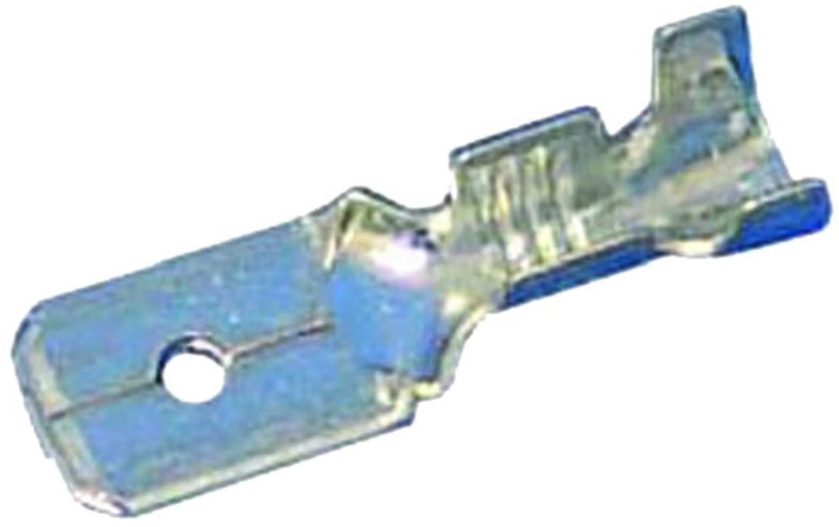 10 stuks Kalitec platte connectoren DIN 46248 1,5-2,5 mm² | Stekkerbreedte 6,3 mm x 0,8 mm | Vertind messing | Niet-geïsoleerde krimpconnectoren | Kabeloog voor automobiel- en technische toepassingen | Elektrische contactconnectoren