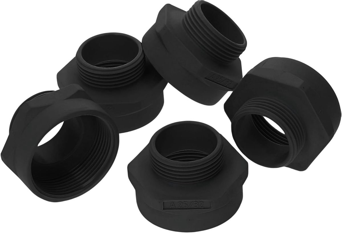 5 stuks Kalitec G5253210 verlengstukken M25/M32 kunststof zwart