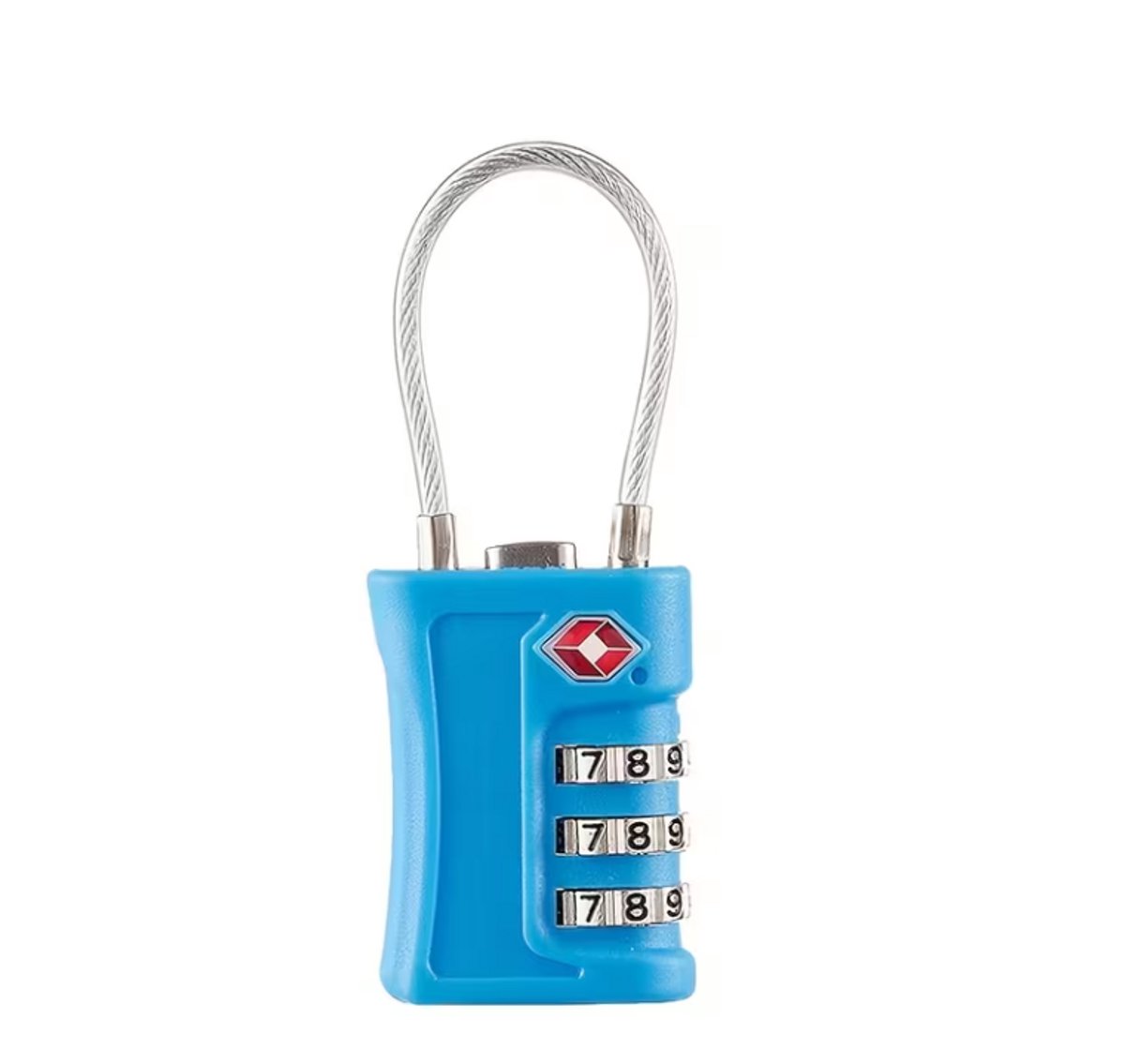 Blauw TSA Kofferslot met Cijfercode – Bagageslot – Combinatieslot voor Koffer, Rugzak & Kluis – Reisslot – Per Stuk