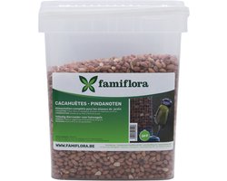 Famiflora Pinda’s Vogelvoer - 5kg Emmer - Natuurlijk - Energierijk - Wintervoer voor vogels - Handige hersluitbare emmer waardoor de pinda’s langer vers blijven en je voorraad netjes opgeborgen is