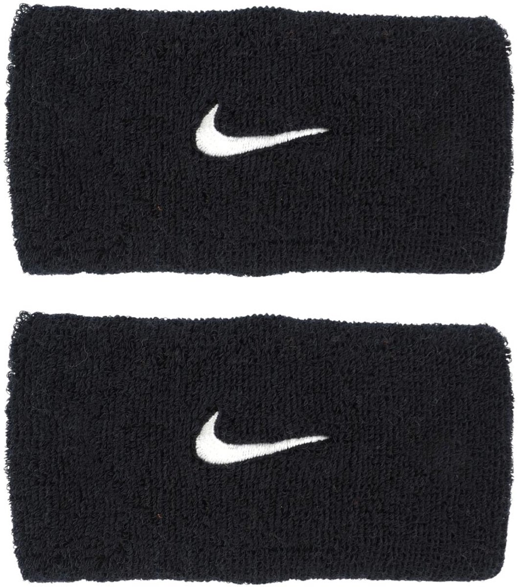 Nike Accessories Swoosh Classic Doublewide Polsband per 2 stuks Zwart