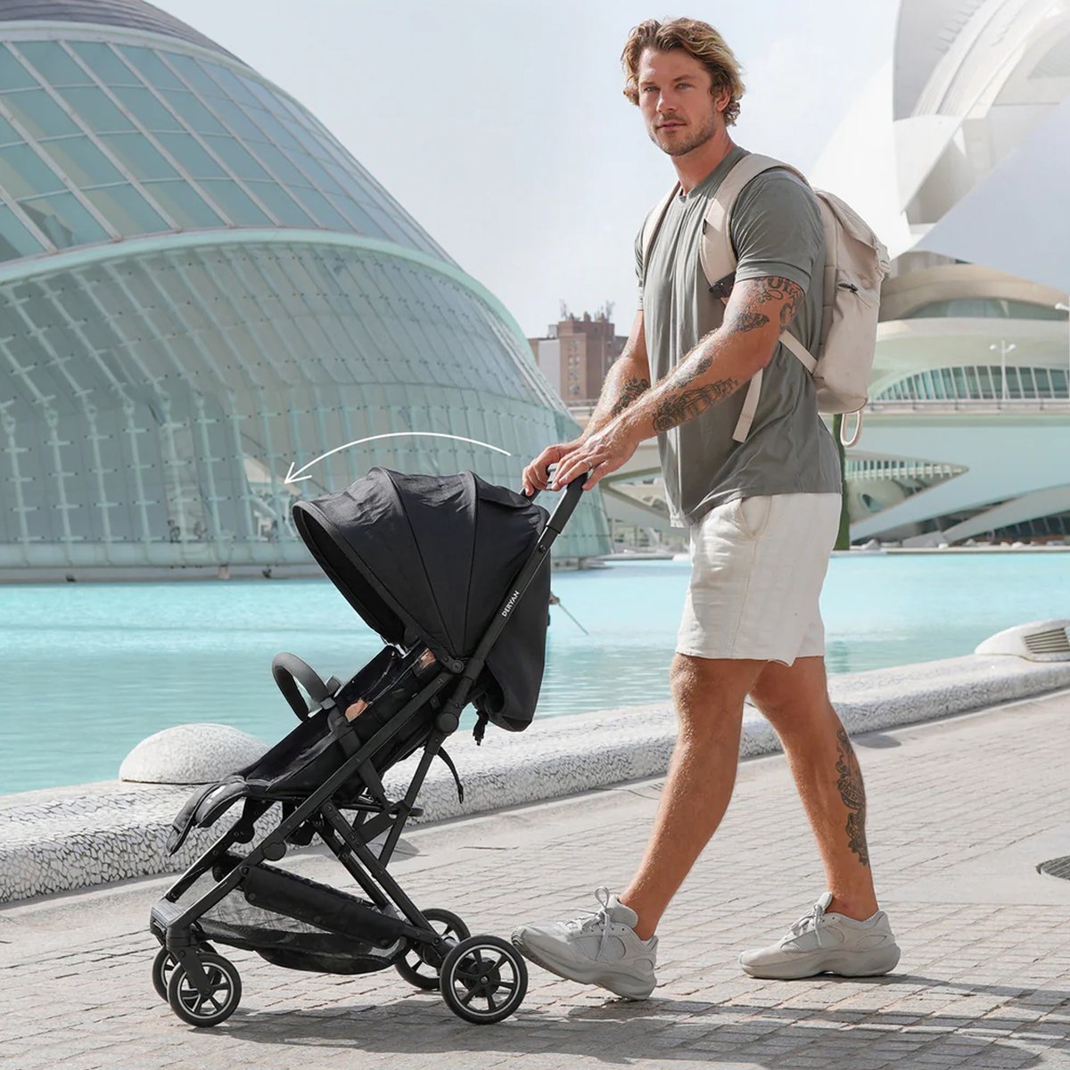 Deryan Easy2 Buggy - Lichtgewicht - Compact - Inklapbaar - Chocolade – foto 3
