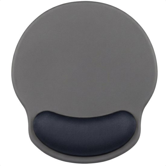 Techidna® - Ergonomische Muismat met Polssteun - Grijs & Zwart - Gelkussen - Antislip - Compact