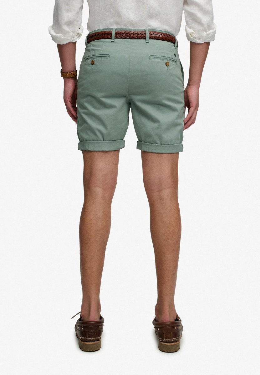 Superdry Premium Regular Chino Shorts Heren Korte broeken Groen