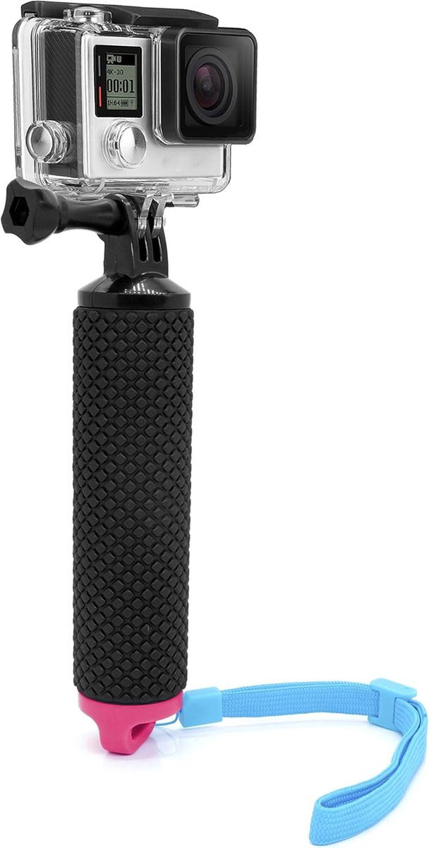 Action Camera Handler - Drijvende Stick - Water Activiteiten - Antislip Handvat - 30 cm Gevouwen - Donker Roze