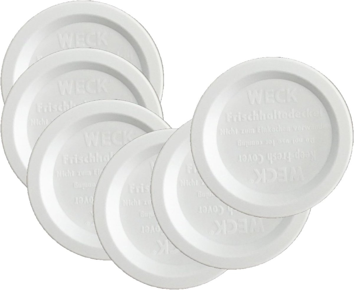 Pot Deksel Set - Inmaak Deksel - Potten Afsluiten - Specifiek voor potten - 60mm Diameter - Wit