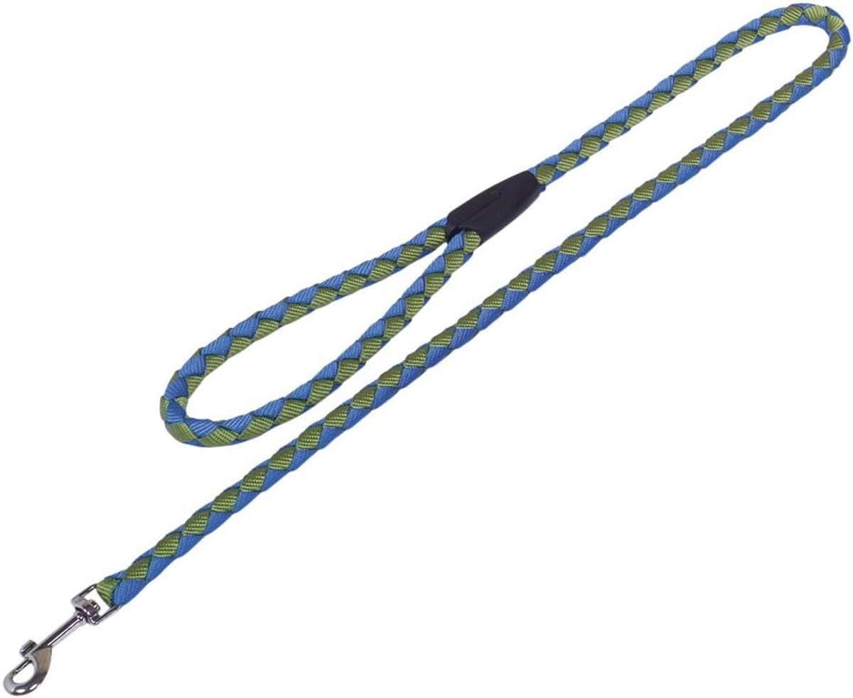 Hondenlijn Corda - Hondenriem - Dagelijkse Wandelingen - Rond Geweven Nylon - B: 25mm L: 69-83cm - Zwart Grijs