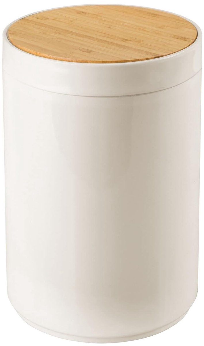 Prullenbak - Afvalbak - Badkamer Keuken - Swing Deksel - 5 Liter - Natuurlijk Crème