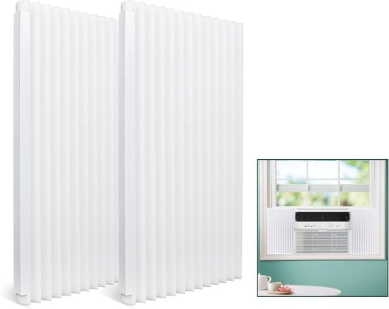 Raam isolatiepanelen airco zijpanelen zelfklevend schuim 43×23 cm wit voor airconditioner afdichting