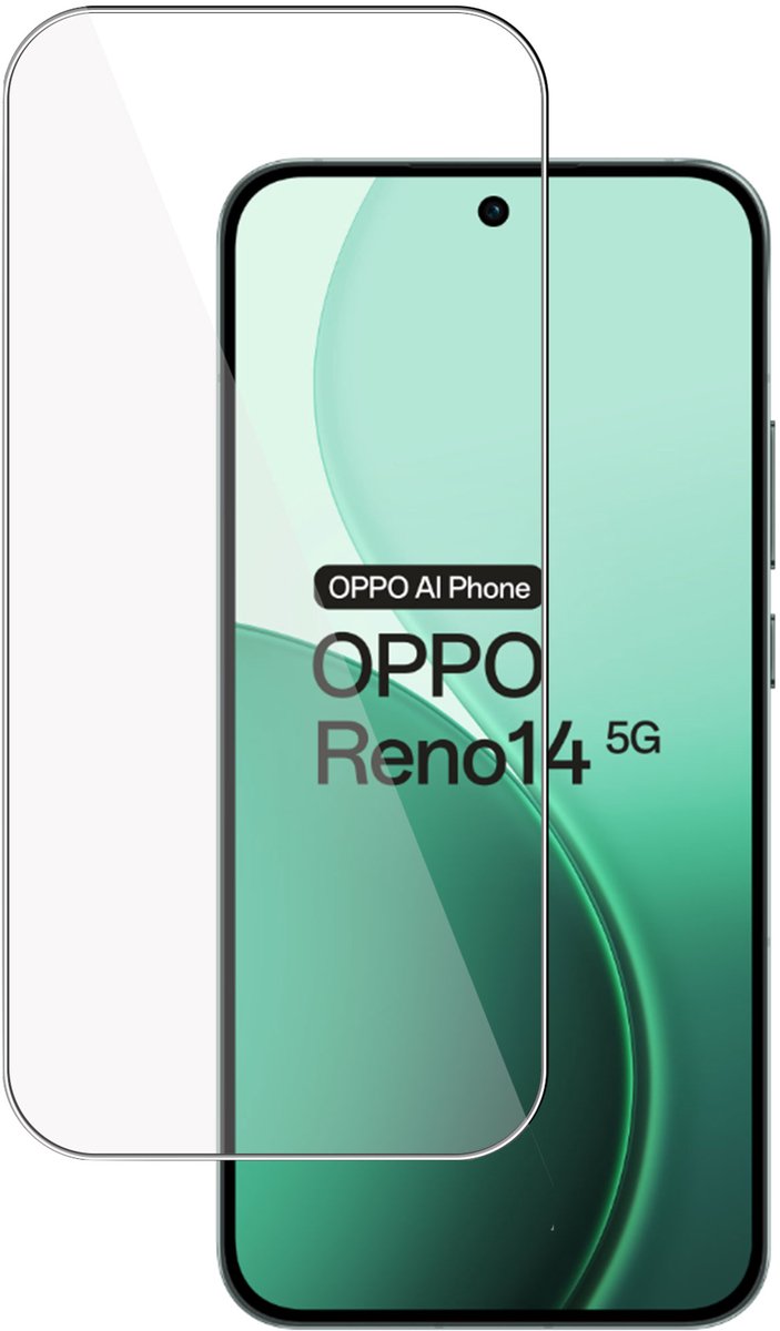 Proteq Screenprotector geschikt voor OPPO Reno 14 5G – Gehard Glas – Rounded – Proteqt+ – Krasbestendig