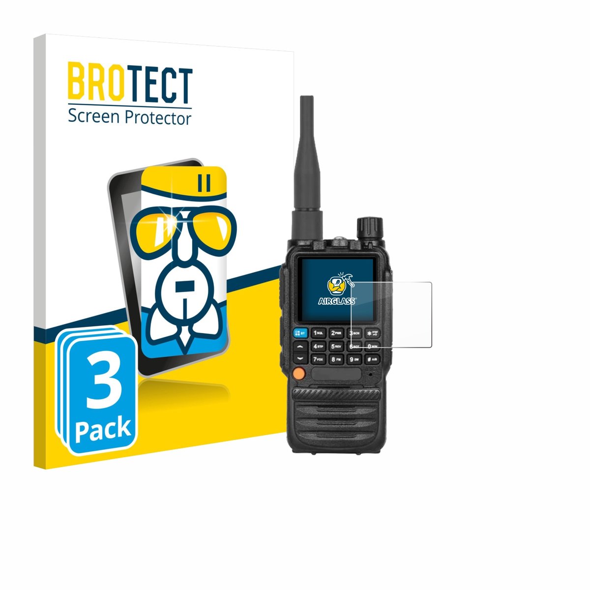 Screenprotector 3 Stuks voor Tidradio TD-H3 Beschermglas transparant