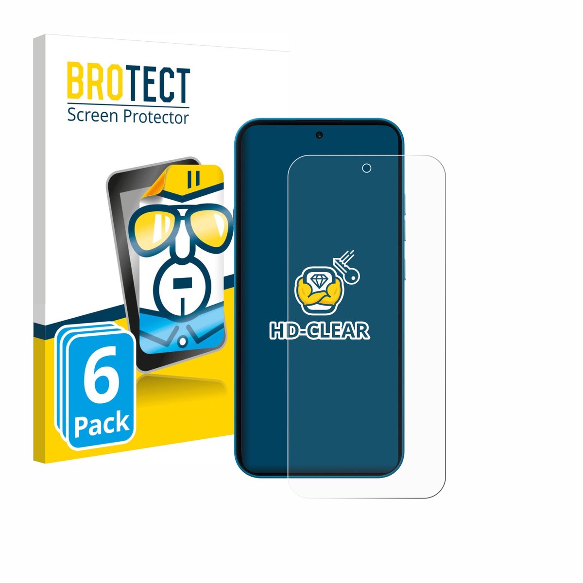 BROTECT - Screenprotector voor Nothing Phone (4a) - Folie Beschermfolie transparant 6 Stuks