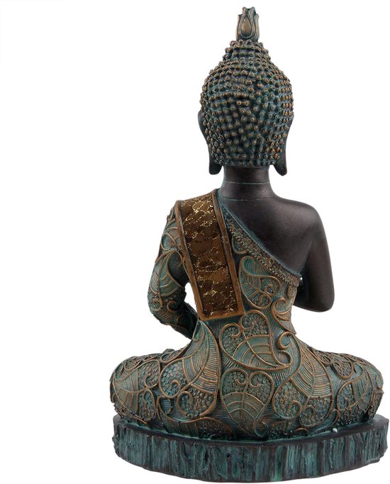 Thaise Boeddha Beeld - Meditatie Figuur - Spirituele Oefening - Vier Poses Beschikbaar - 23cm Hoog - Verdigris van Merkloos — afbeelding 3