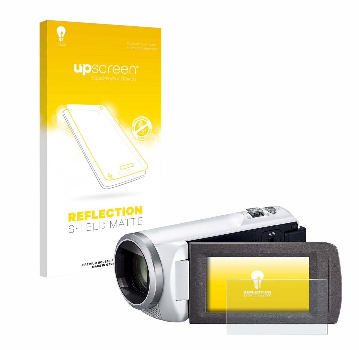 upscreen - Screenprotector voor Panasonic HC-V480MS - Folie Beschermfolie anti glare matte