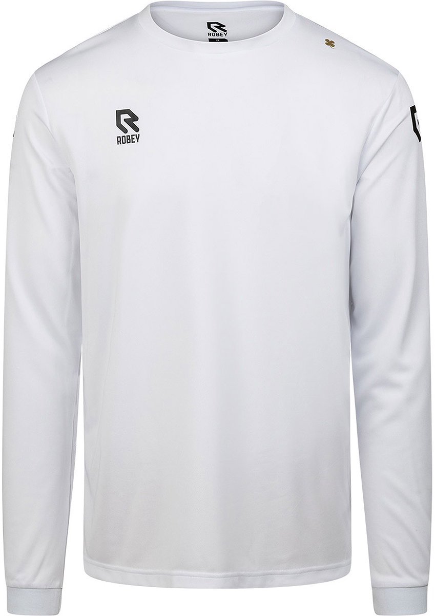 Robey Crossbar Voetbalshirt Lange Mouw Kinderen - Wit | Maat: 164