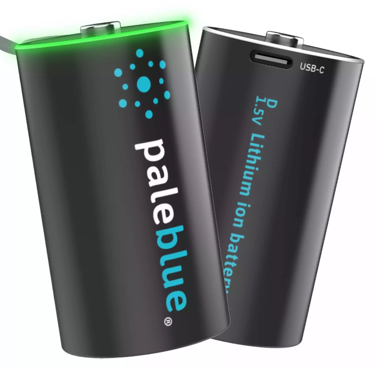 Paleblue D oplaadbare batterijen - USB-C - Lithium-ion - 1.5V - 7400 mAh - 2 stuks