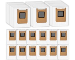 15 stuks-Vervangende stofzakken voor de Eufy Omni E28/E25/E20 robotstofzuiger-geschikt voor wegwerpstofzuigers-stofzakken voor de stofzuiger-vervangende stofzak.
