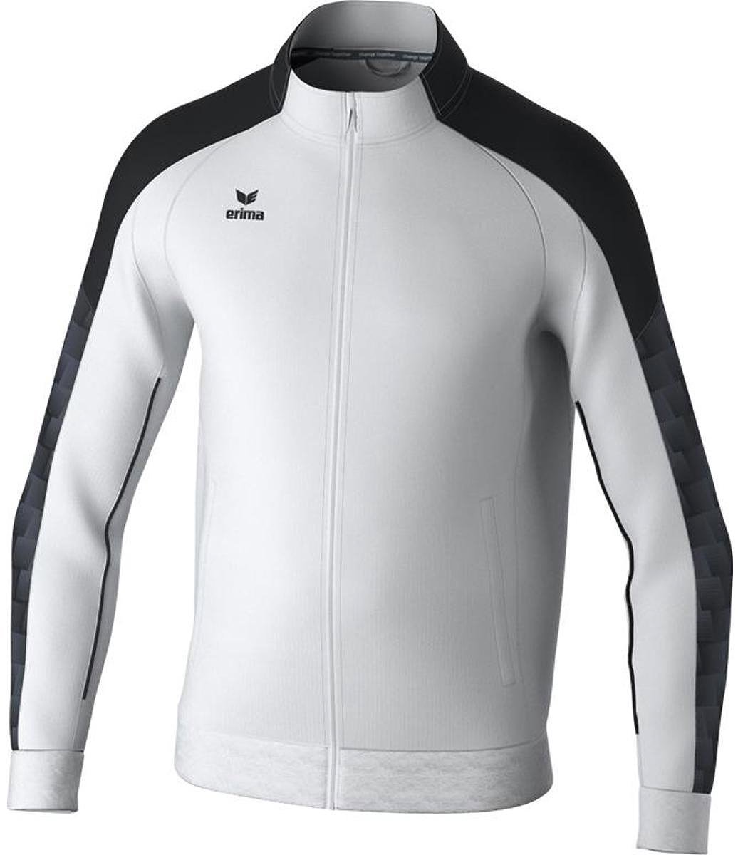 Erima Evo Star Trainingsjack Kinderen - Wit / Zwart | Maat: 140