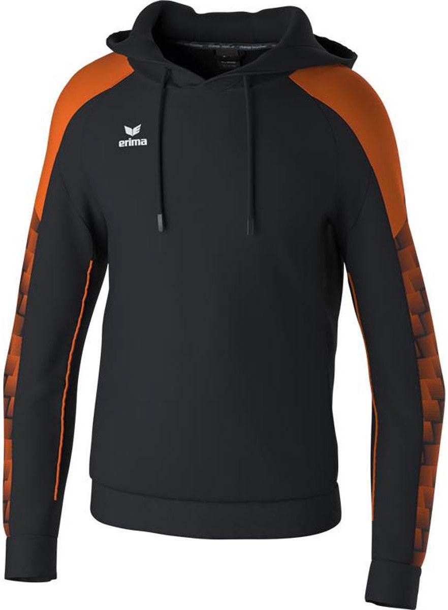 Erima Evo Star Sweatshirt Met Capuchon Kinderen - Zwart / Oranje | Maat: 128