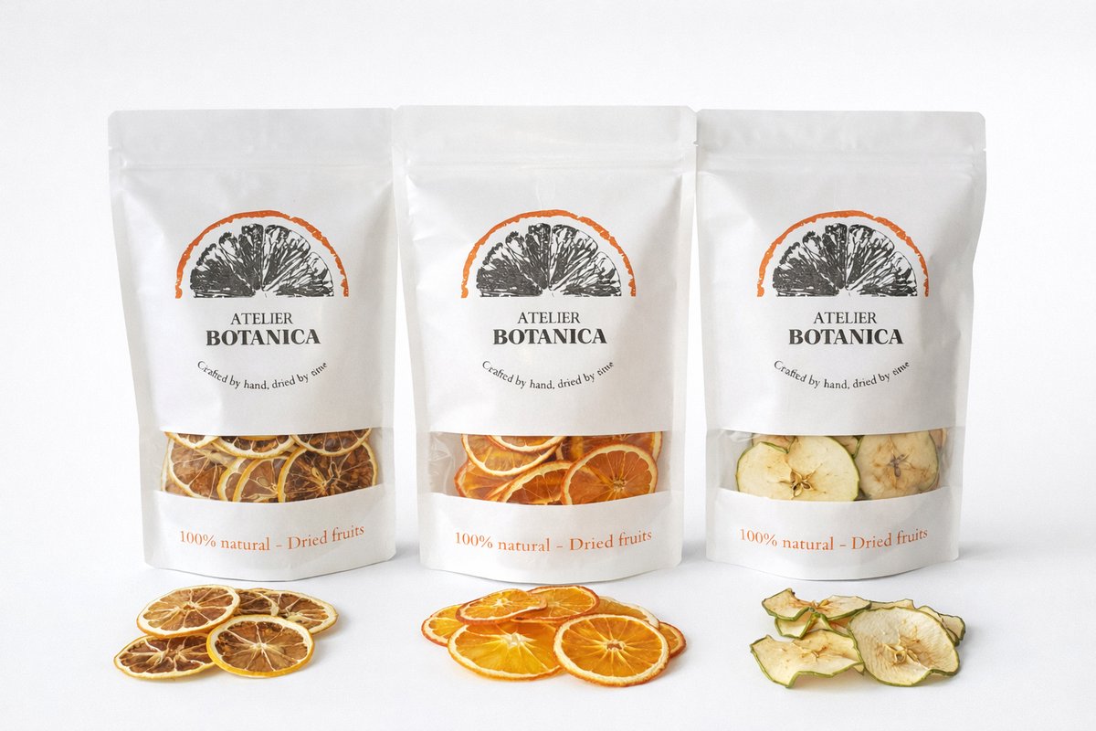 Gedroogde sinaasappel, appel en citroen schijfjes 3 x 100g – cocktail en mocktail garnering, thee infusions, decoratie