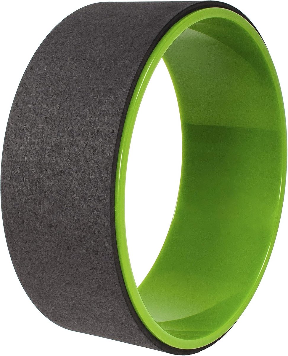 Yoga Wiel - Balansoefenwiel - Flexibiliteit Verbeteren - Comfortabele Ondersteuning - 35 cm Diameter - Groen