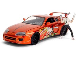 Toyota Supra with Chainsaw Man Figurine Jada 1:24