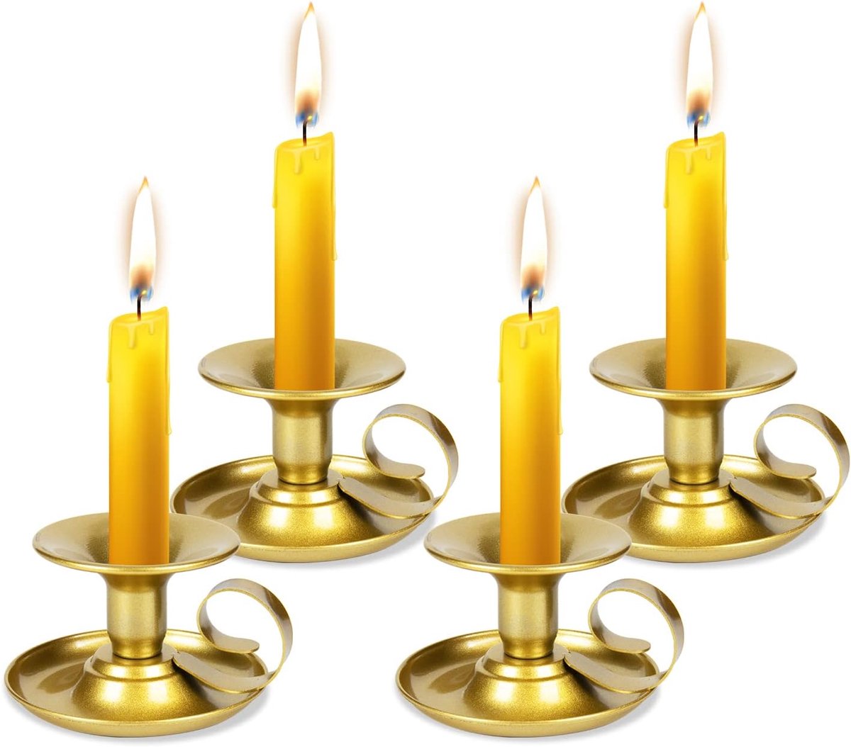 Set Kaarhouders - Decoratieve Houders - Feestelijke Sfeer - Set van Vier - Goudkleurig