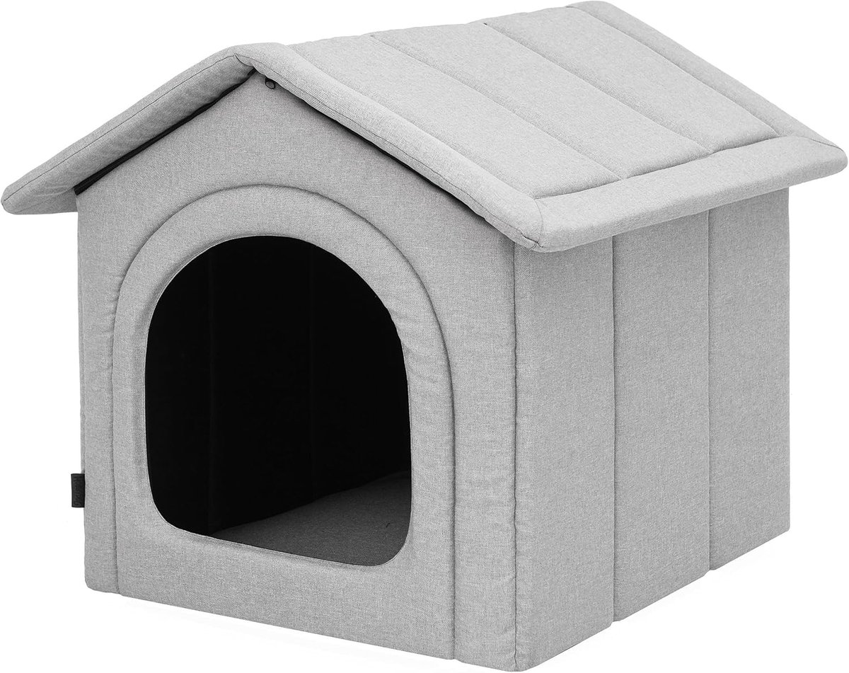 Huisdier Huis - Hondenmand Kattenmand - Binnen en Buiten - Afneembaar Dak - 60 x 55 x 60 cm - As