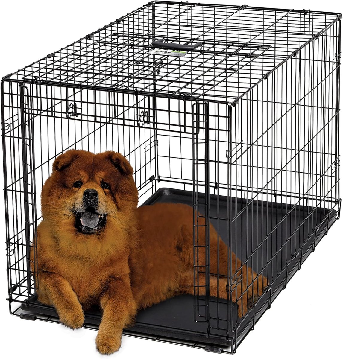 Hondenkooi - Hondenbench - Veilig Transport - Ruimtebesparende Deur - 95cm - Zwart