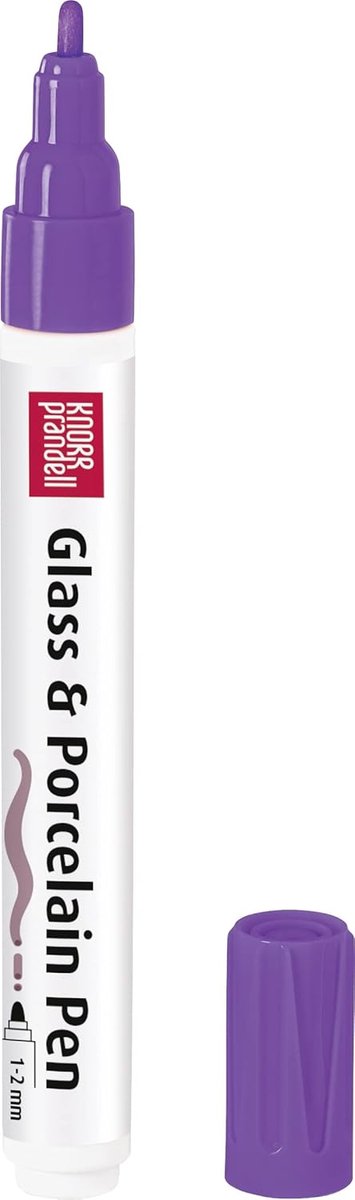 Porselein Stift - Glas Marker - Decoratief Schilderen - Vaatwasmachinebestendig - 1-2 mm Lijnbreedte - Paars