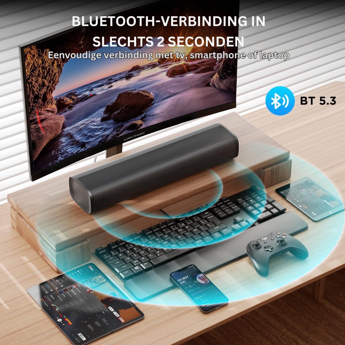 CLVP® Mini Soundbar – TV Soundbar – Bluetooth Soundbar thumbnail 2