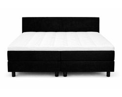 Boxspring Ayla Royal - 160x220 Compleet - Zwart Glad - Ayla Matrassen - 2 persoons