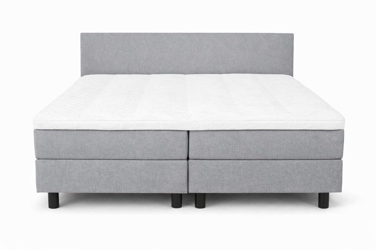 Boxspring Ayla Royal - 180x220 Compleet - Grijs Glad - Ayla Matrassen - 2 persoons