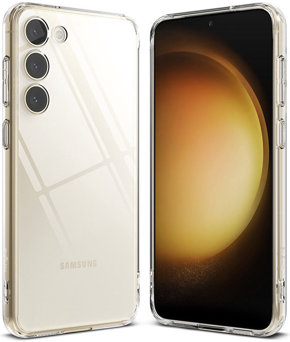 Ringke Fusion Hoesje Geschikt voor Samsung Galaxy S23 Back Cover Transparant