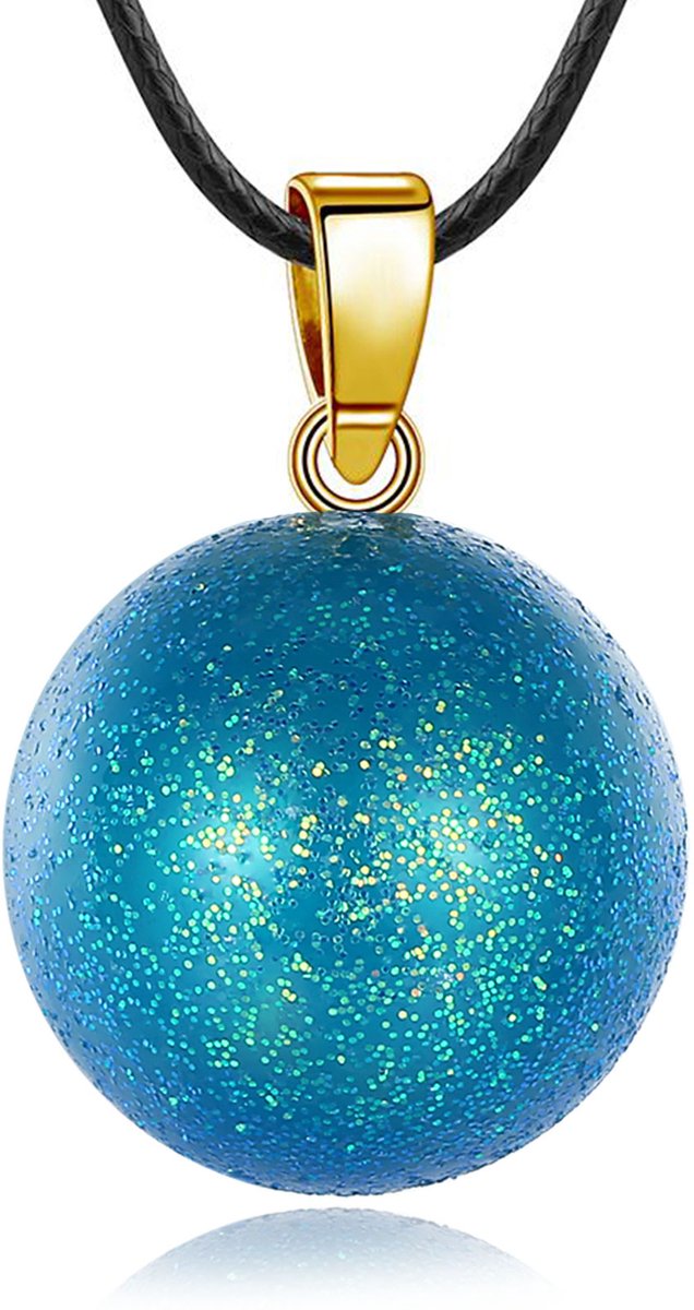 Clariz zwangerschapsbel blauw met gouden glitters