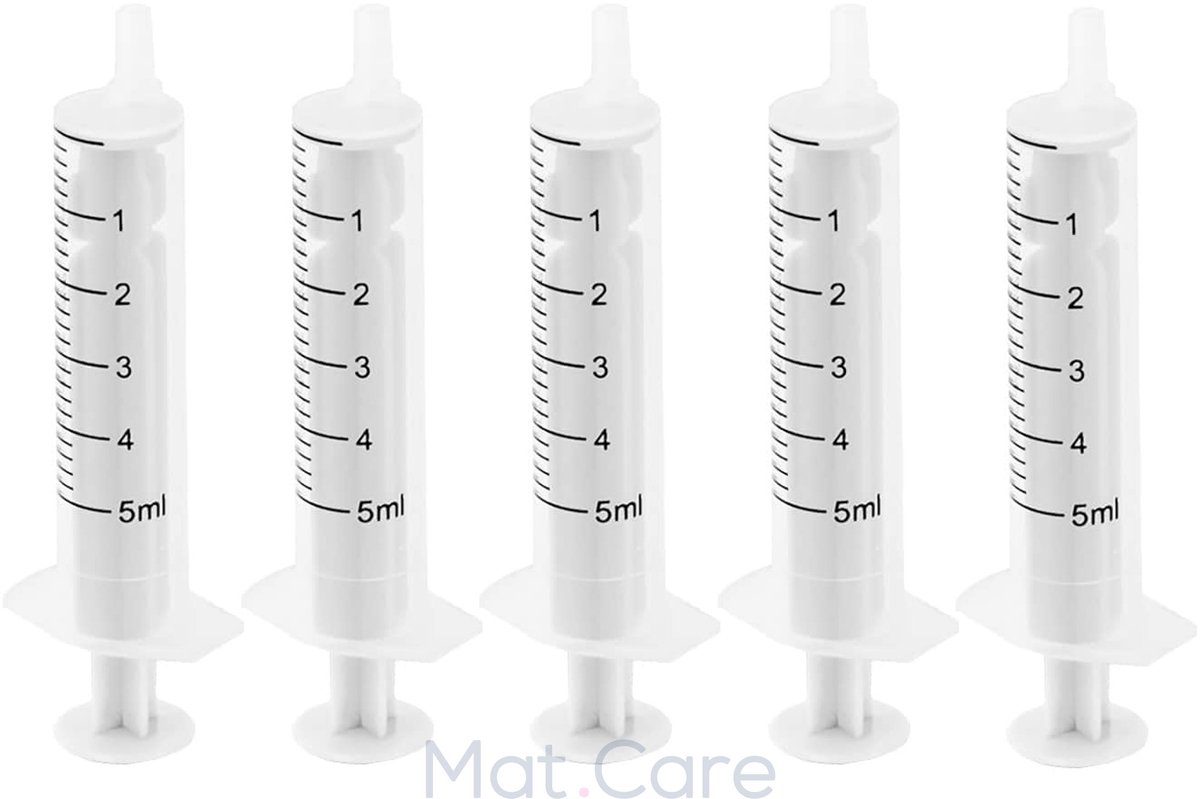 Mat Care spuit - spuiten - doseerspuit zonder naald - injectiespuit 5ml set 5 stuks