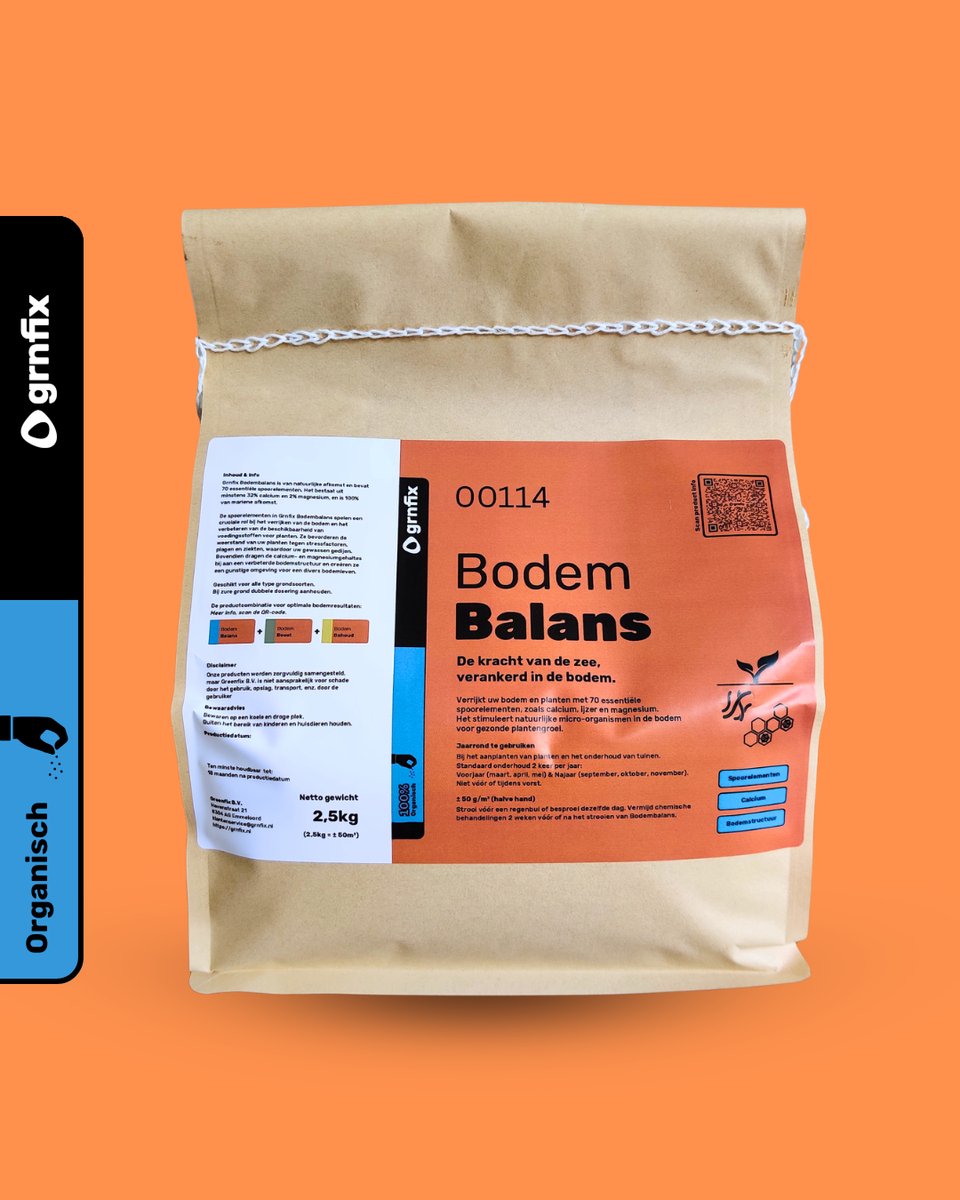 Bodemverbeteraar met mineralen – Voor 50 m² – GRNFIX BodemBalans – 2,5kg