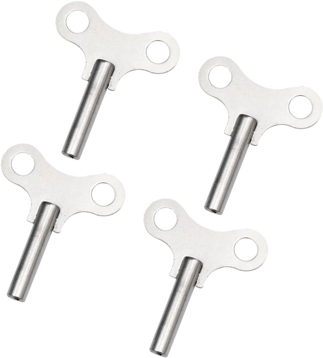 Klok Opwindsleutel - Reparatiesleutel - Klok Onderhoud - Stevig Metaal - 5.2cm - Zilver