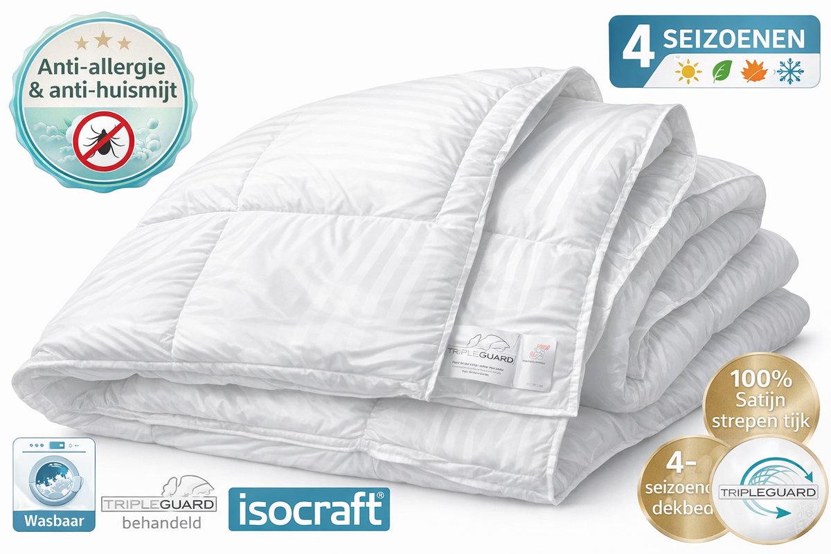 Morgenster® dekbed 4 seizoenen anti-allergie Triplequard 240x220 cm.