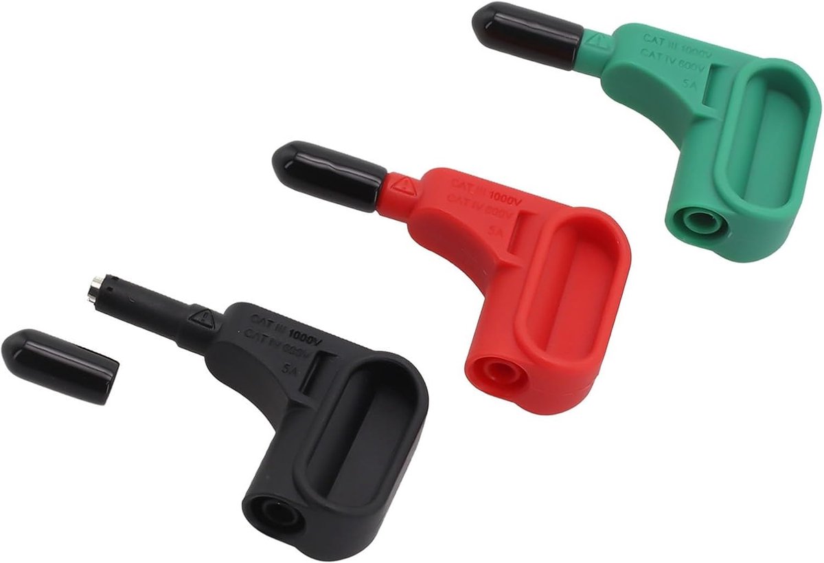 Test Probe Set - Meetpennen - Multimeter Gebruik - Magnetische Kop - 4mm Tips - Rood Zwart Groen
