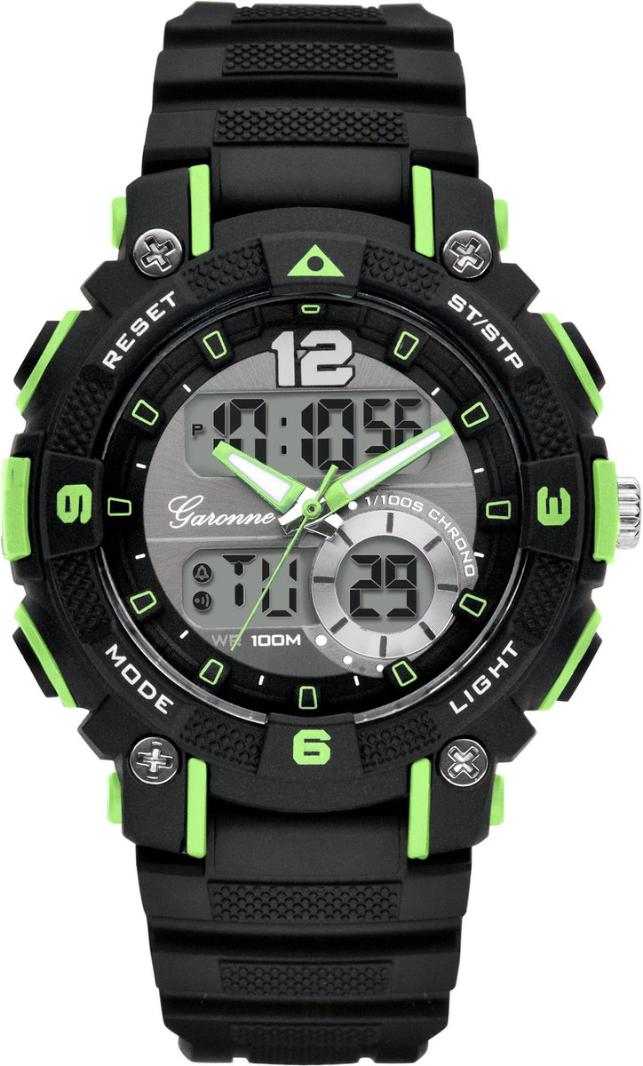 GARONNE KIDS SPORT ANA-DIGI BLACK-GREEN KQ25Q475