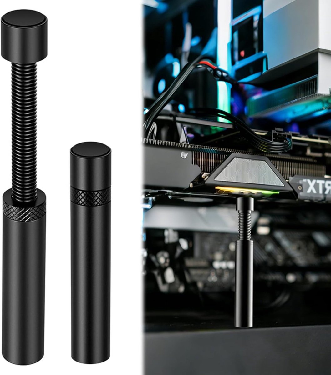 Grafische Kaarthouder - GPU Ondersteuning - PC Stabiliteit - Anti-Doorzakken - 74-120mm - Zwart